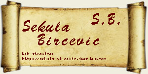 Sekula Birčević vizit kartica
